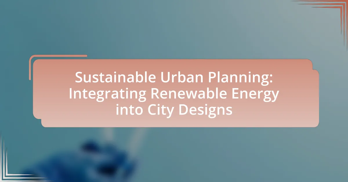 Sustainable Urban Planning: Integrating Renewable Energy into City Designs
