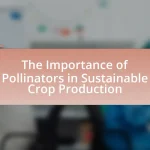 The Importance of Pollinators in Sustainable Crop Production