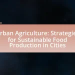 Urban Agriculture: Strategies for Sustainable Food Production in Cities