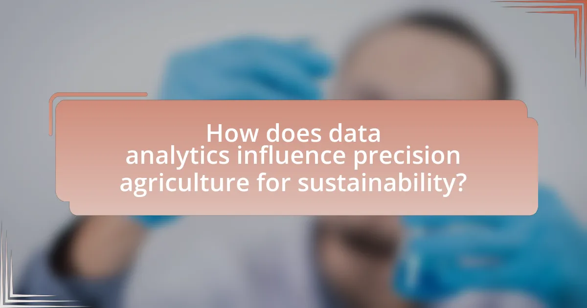 How does data analytics influence precision agriculture for sustainability?