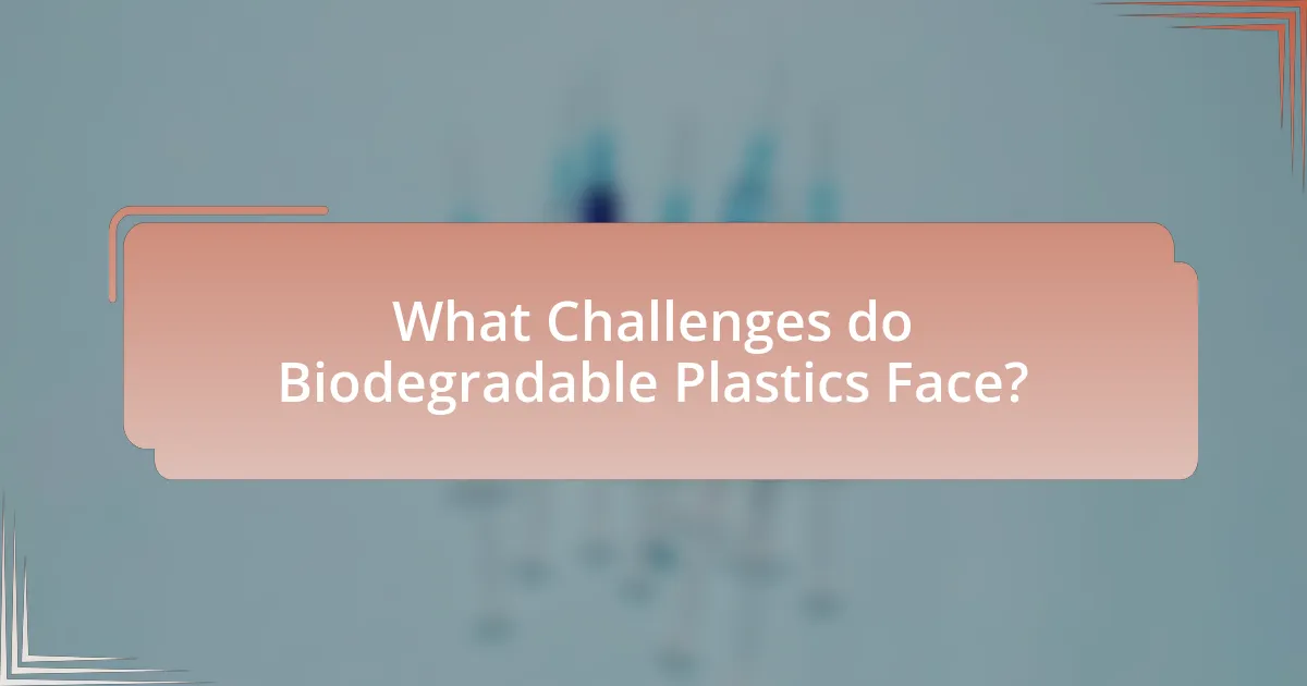 What Challenges do Biodegradable Plastics Face?