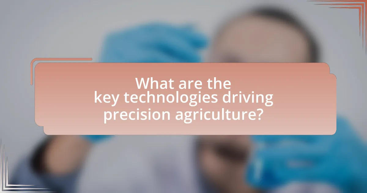 What are the key technologies driving precision agriculture?