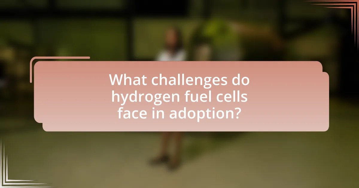 What challenges do hydrogen fuel cells face in adoption?