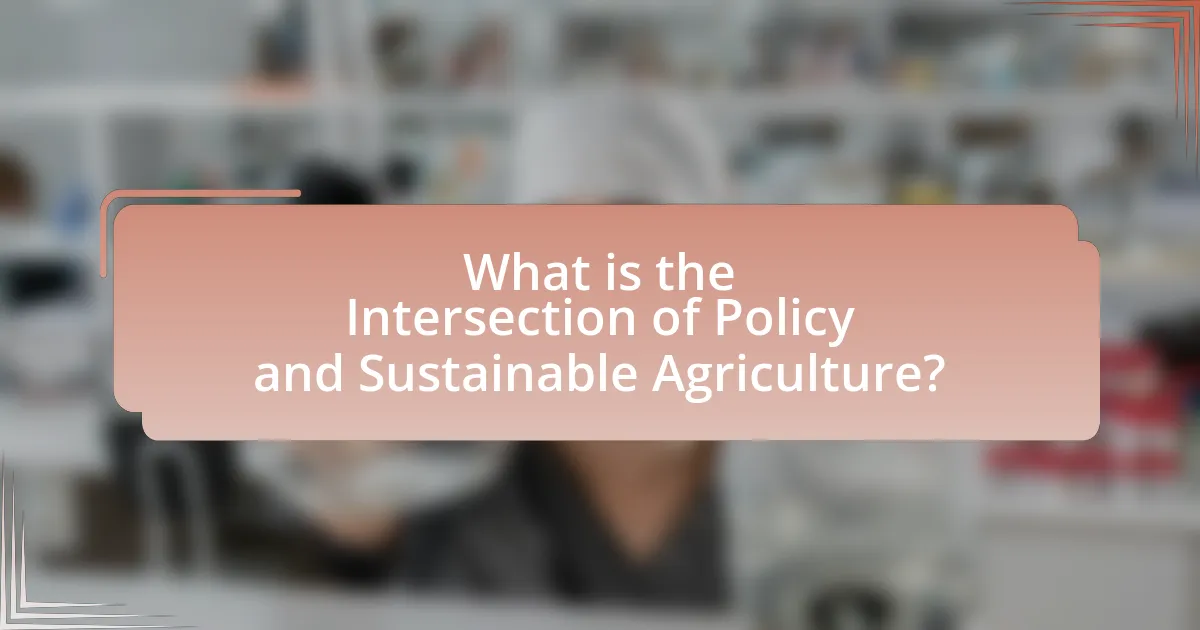 What is the Intersection of Policy and Sustainable Agriculture?