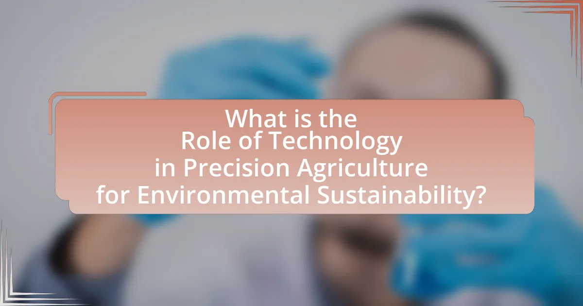 What is the Role of Technology in Precision Agriculture for Environmental Sustainability?